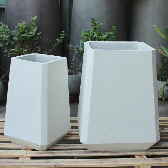 GFRC planters manufacturer Customized Shape garden pottery GRC concrete urn planter From Vietnam