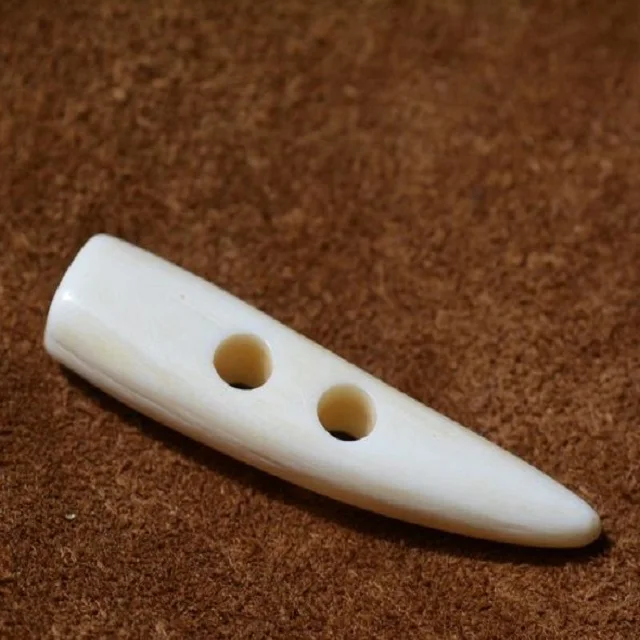 Premium quality  Shiny natural buffalo BONE toggle button for coat