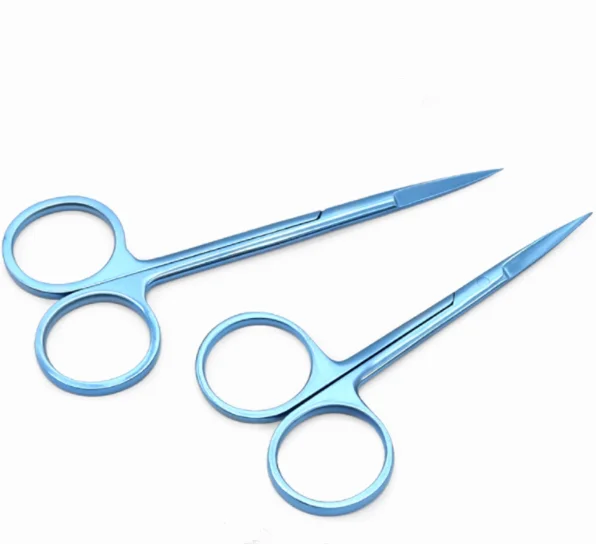 Titanium Straight 9.5cm scissors surgical /surgical instruments /ophthalmic instrument