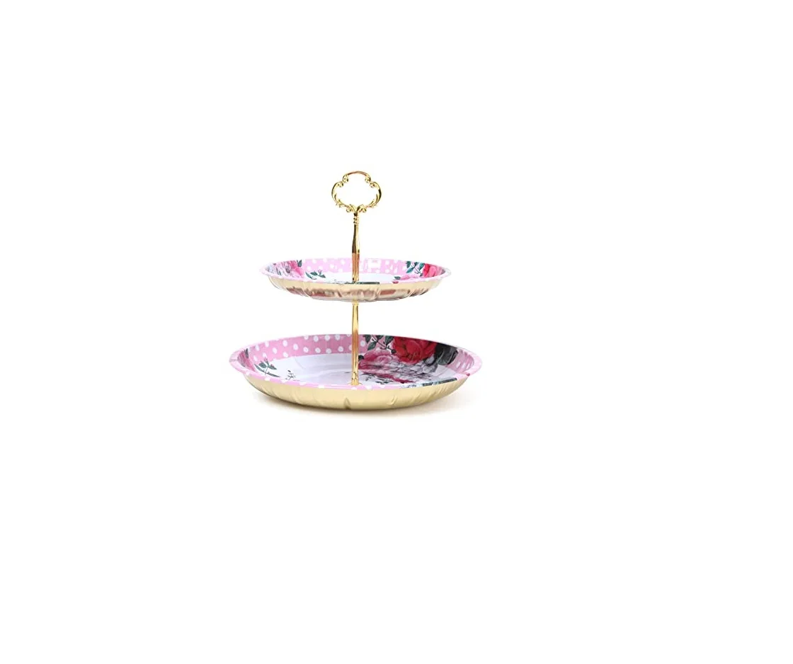 Metal Cake Stand 2 Tier Handmade metal cake Stand In New Style Handmade Customized Metal cake Stand For Wedding Decoration