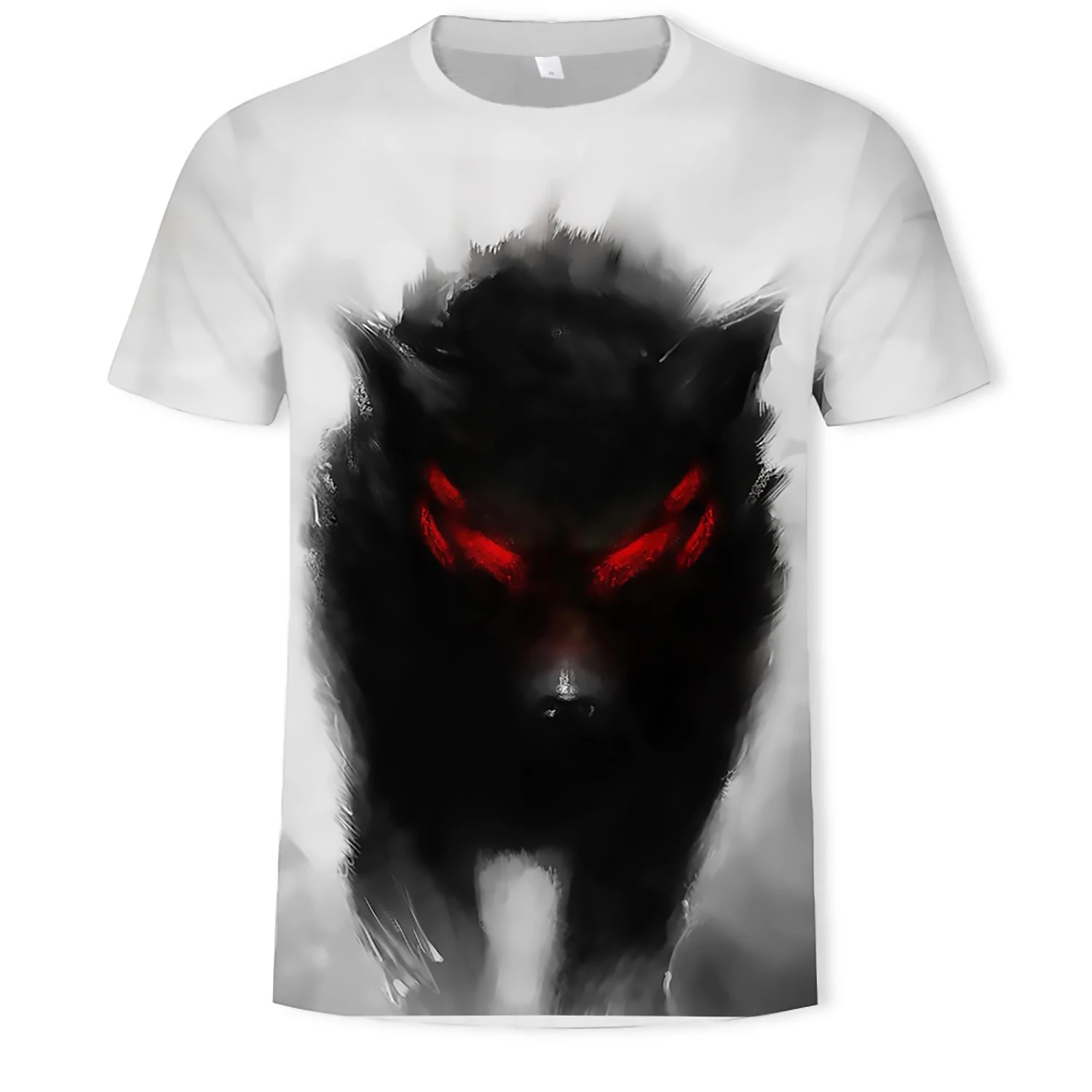 Printed T shirt wolf pattern 2022 T-shirt men 3D printing fashion men and women T-shirt soft texture casual fashion