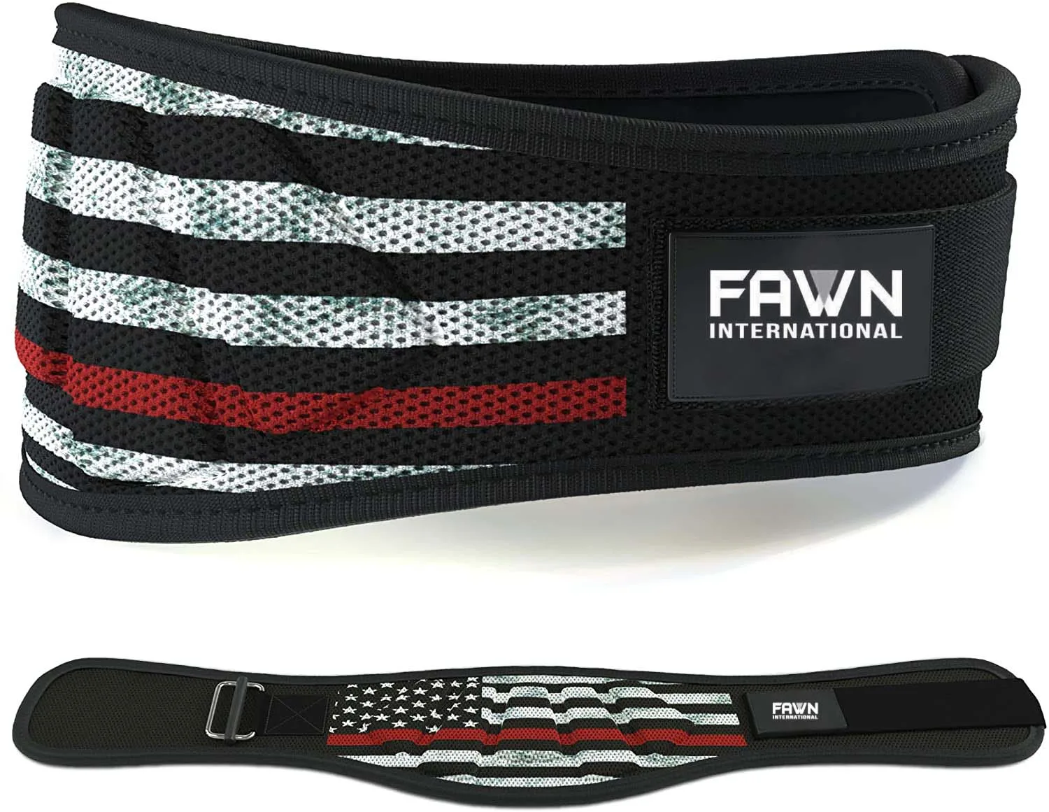 Weight Lifting Belt w/Hook & Loop Perfect Heavy Duty Back Support for Weightlifting Bodybuilding Powerlifting.