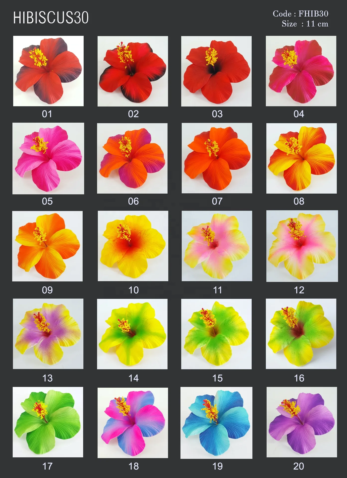 Best seller good quality Handcraft Handmade artificial hibiscus foam flower with special tattoo and color pattern