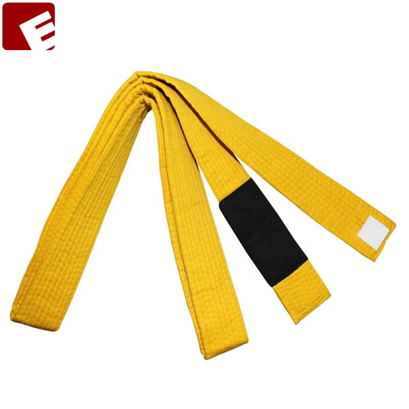 Высокое качество Лучшая цена индивидуальный дизайн Bjj ремни 100% хлопок боевое искусство Judo Karate тхэквондо черные