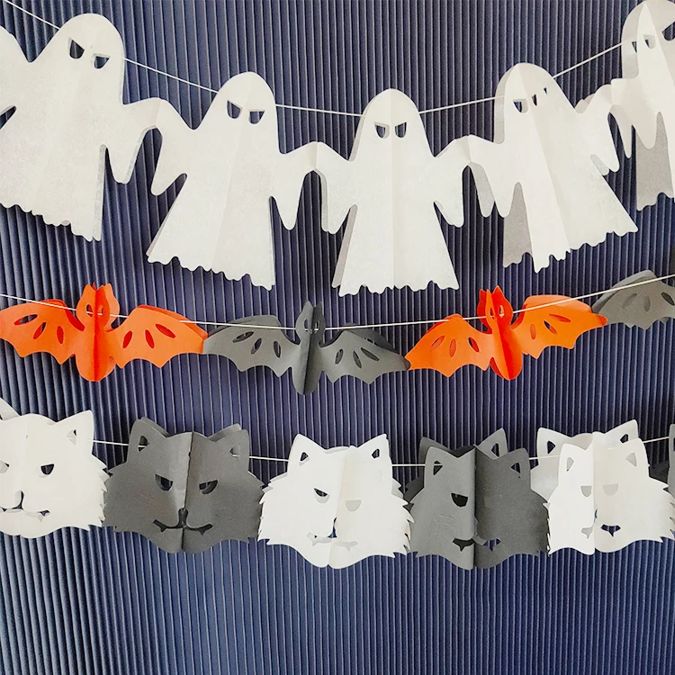 Хэллоуин Гирлянда призрак 12 футов CE-6644