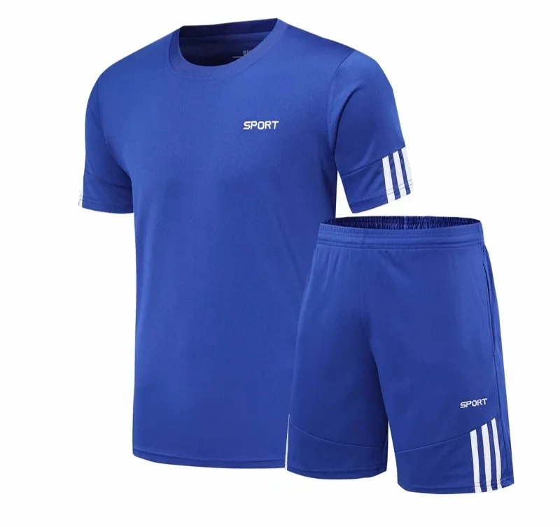 2021 Custom Men Running Shorts With Short Sleeve T-Shirt  two Piece set Jogging Set