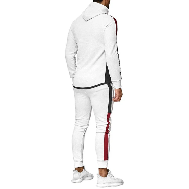 Оптовая продажа черный и синий спортивный костюм с полосками по бокам цельный на молнии буксировкой уличная одежда мужская спортивная повседневная