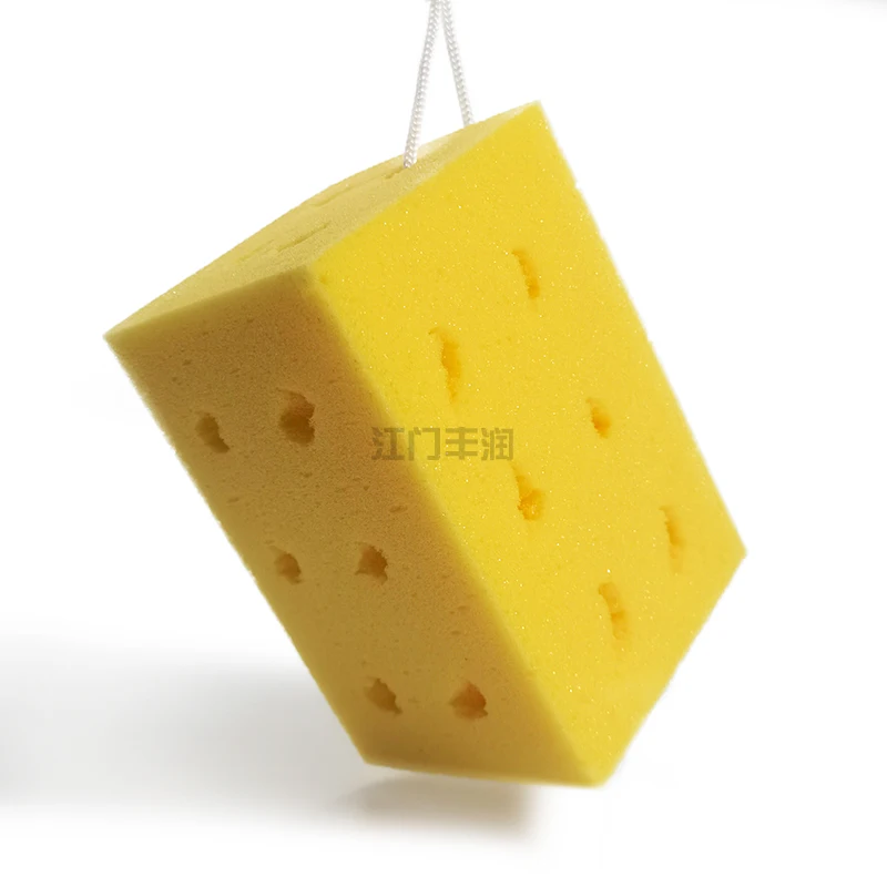 Hot selling multi-purpose car wash sponge soft yellow car polish sponge  cleaning sponge