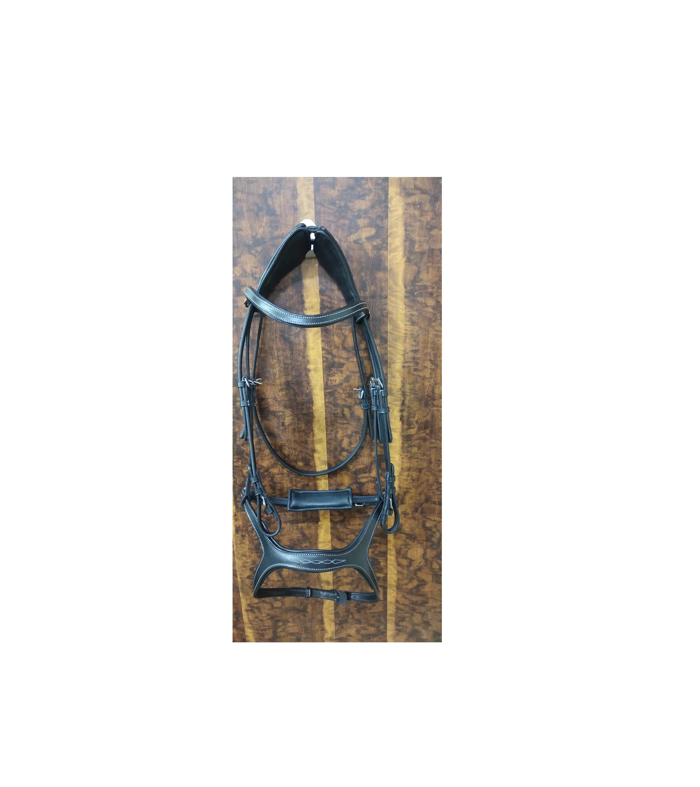 horse bridle Noseband Genuine leather bridle with soft padded Fancy Stitched  Horse Jumping Bridle