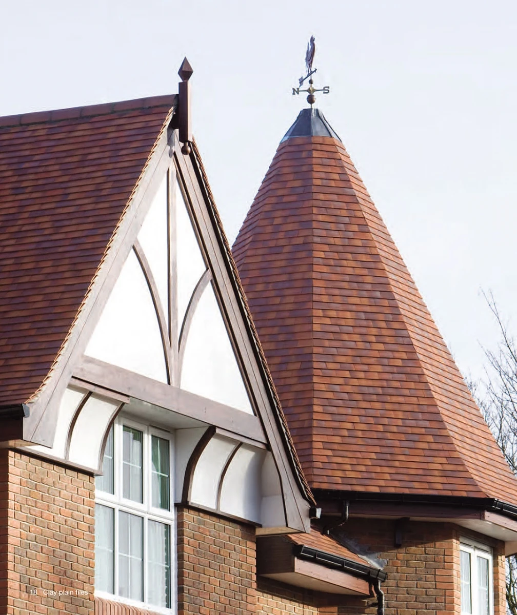 
Single Flat Square Clay Roof Tiles UK Tudor Style Natural Clay Handmade Clay Roof Tiles 