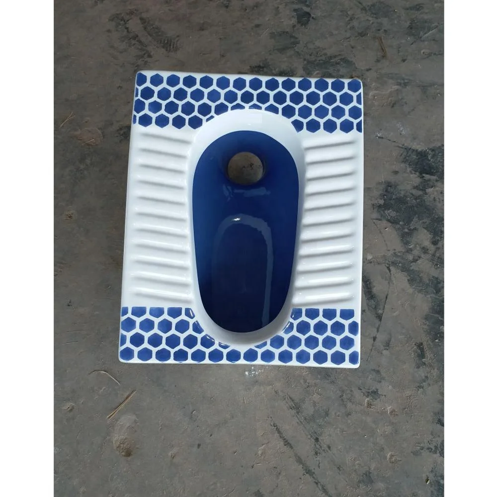 Eastern type toilet Japanese Blue Double Color squat toilet one piece wc pan standard toilet size squatting pan Orissa Pan
