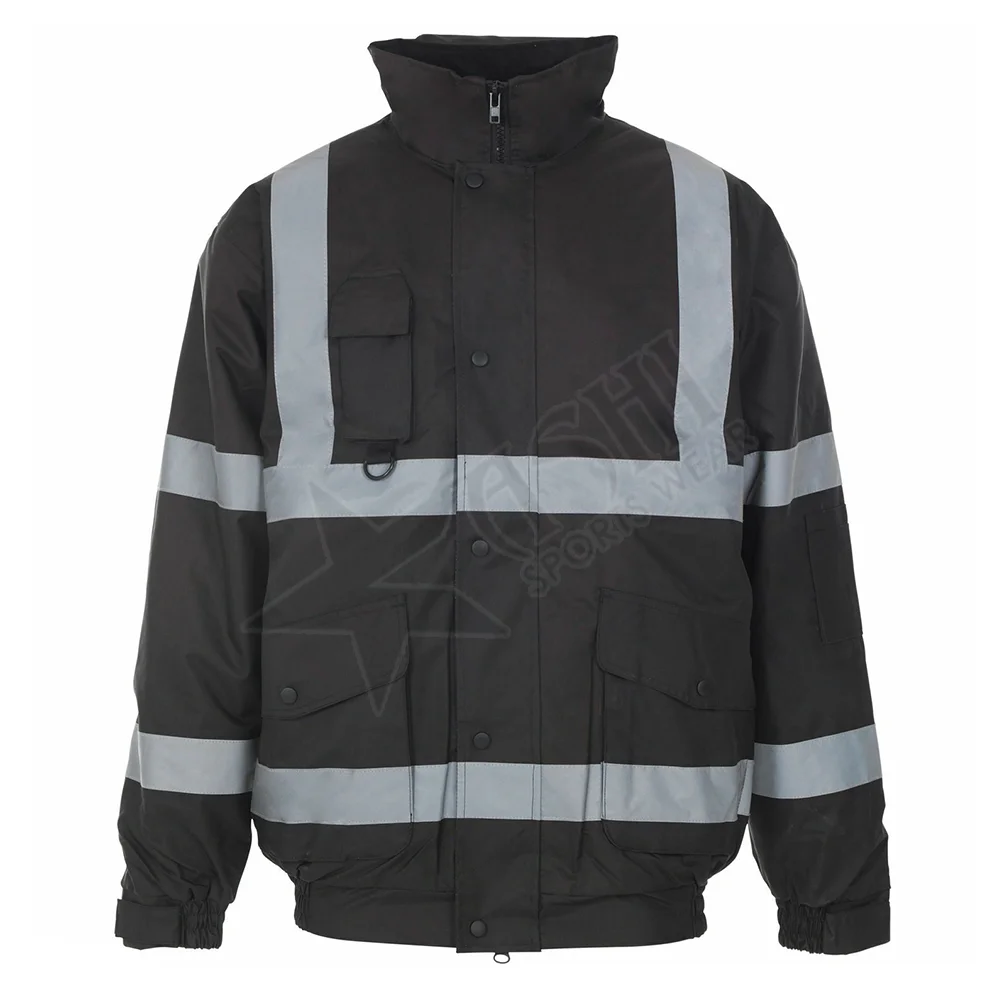 Adults Hi Vis Safety Jacket With Reflective Tape Long Sleeve Work Wear Safety Jacket Reflective Tapes Safety Jacket