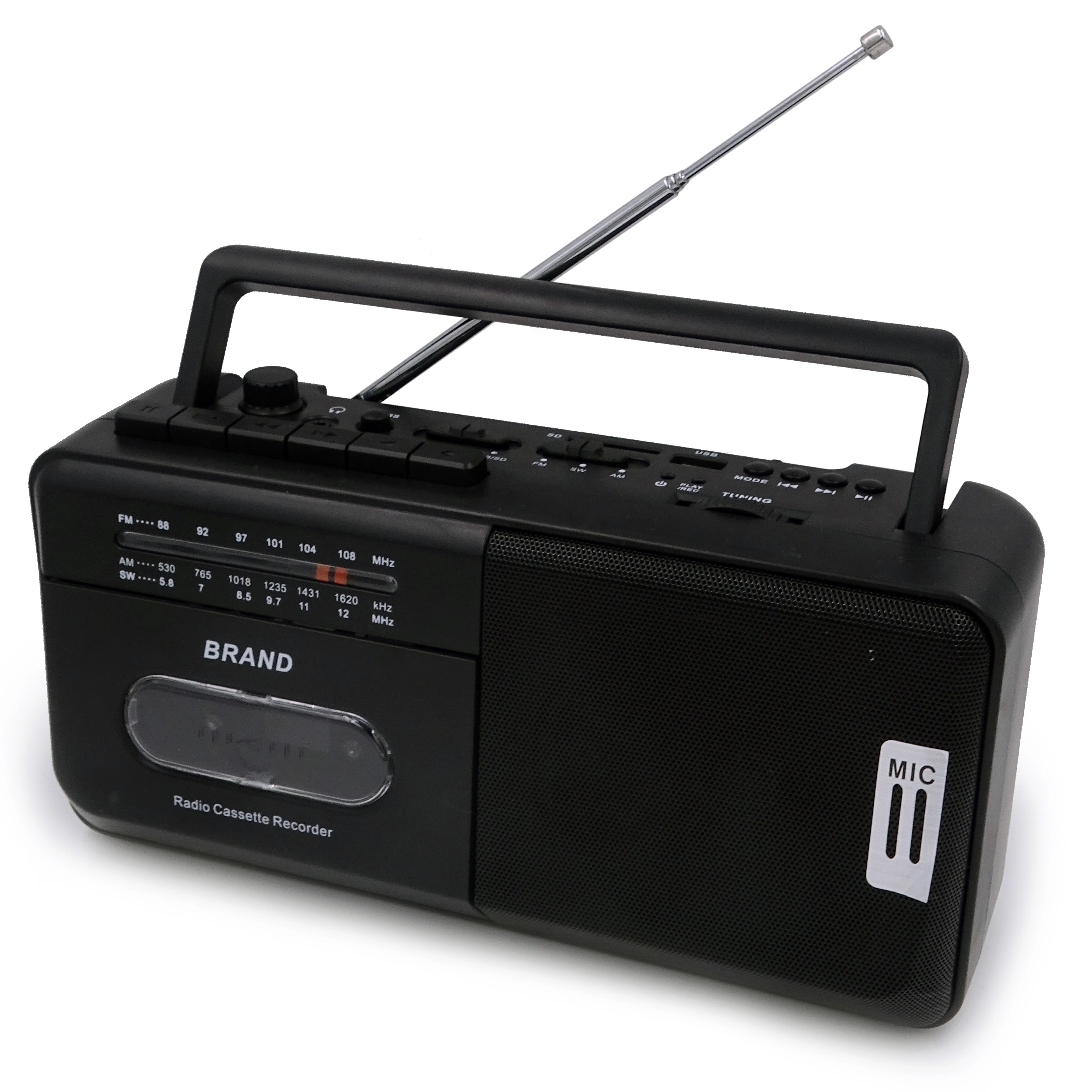 
Portable Cassette Recorder/Player with Radio 