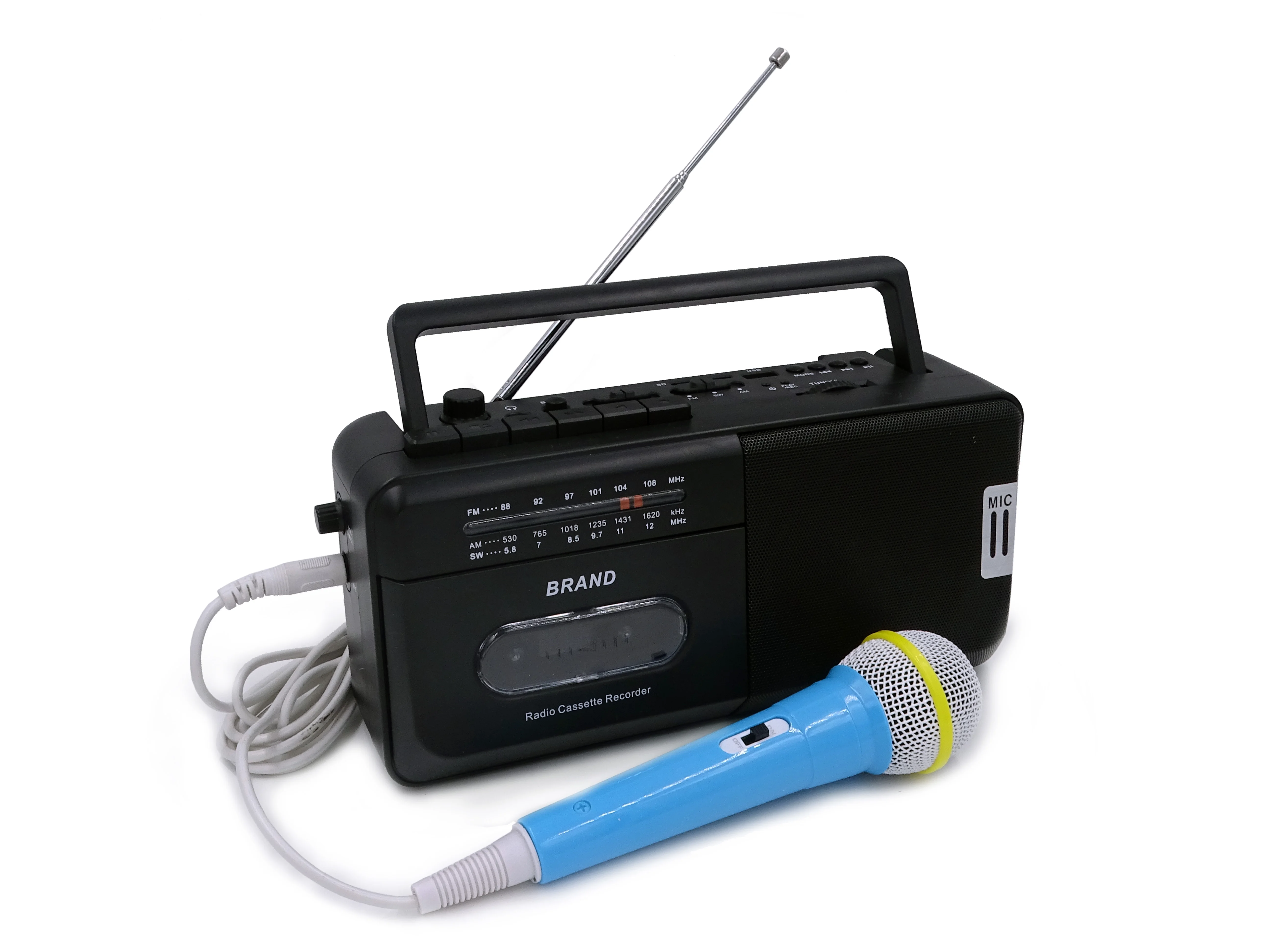 
Portable Cassette Recorder/Player with Radio 