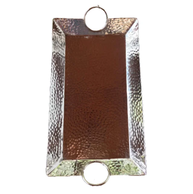 Luxury Hotel Dinnerware Food Server Platter Gold Plated Hexagonal Tray Shiny Polished Metal Aluminium Serving Dish Christmas