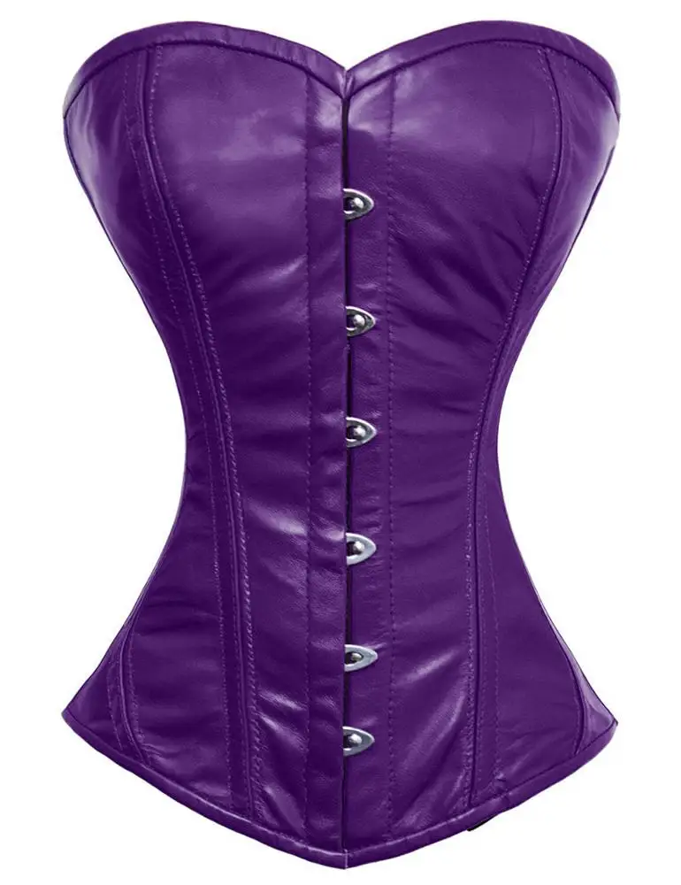 waist trainer corset shapers latex steel boned corset leather corset genuine