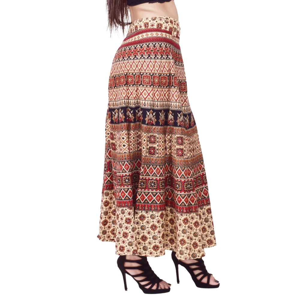 Indian 100% Cotton Wrap Skirts for Women