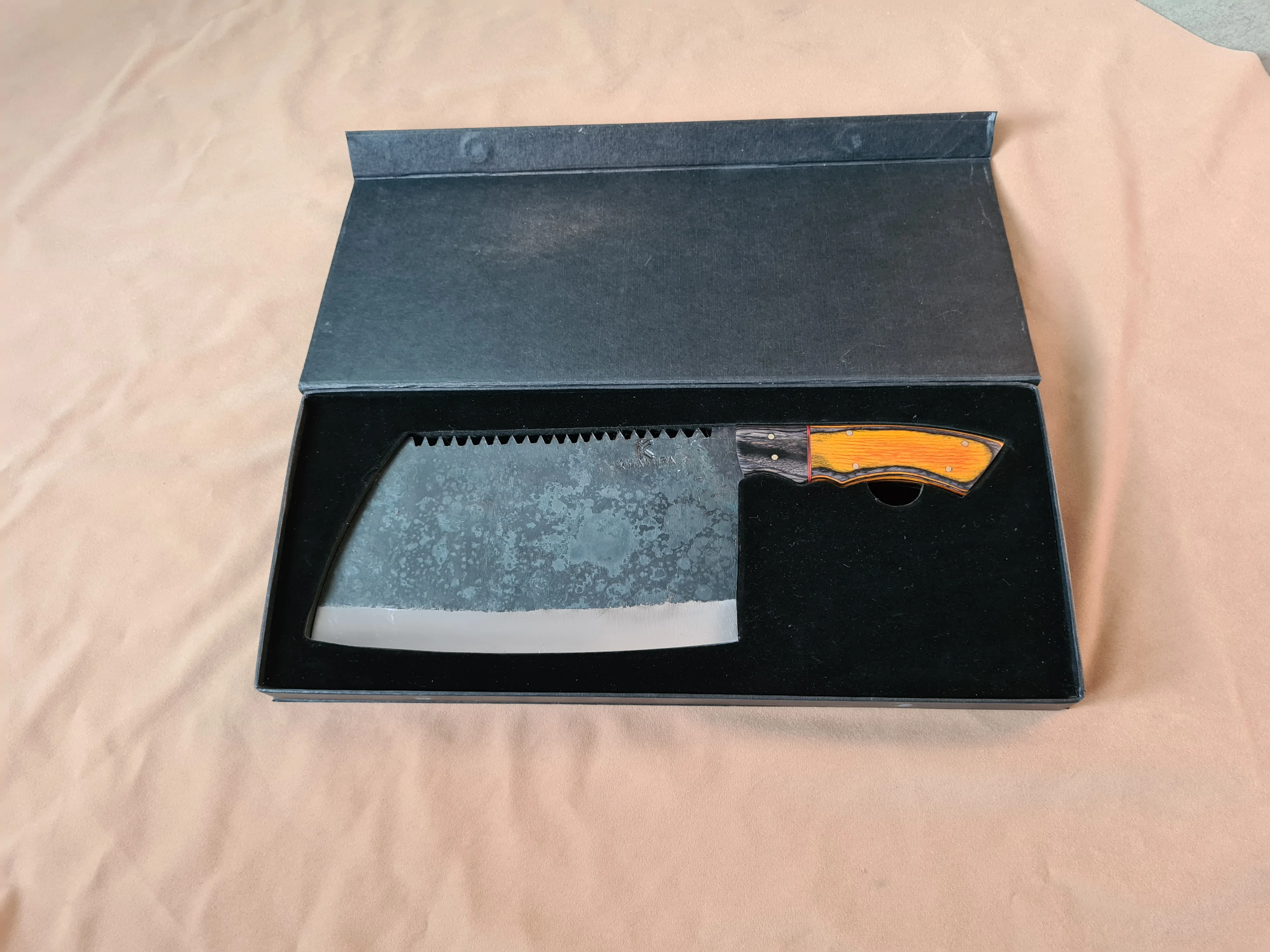 Изготовленный на заказ нож-Кливер из высокоуглеродистой стали с упаковочной коробкой