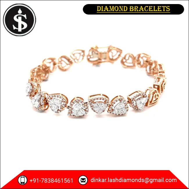 Прямая поставка с завода вечерние круглые браслеты натуральными бриллиантами для мирового покупателя