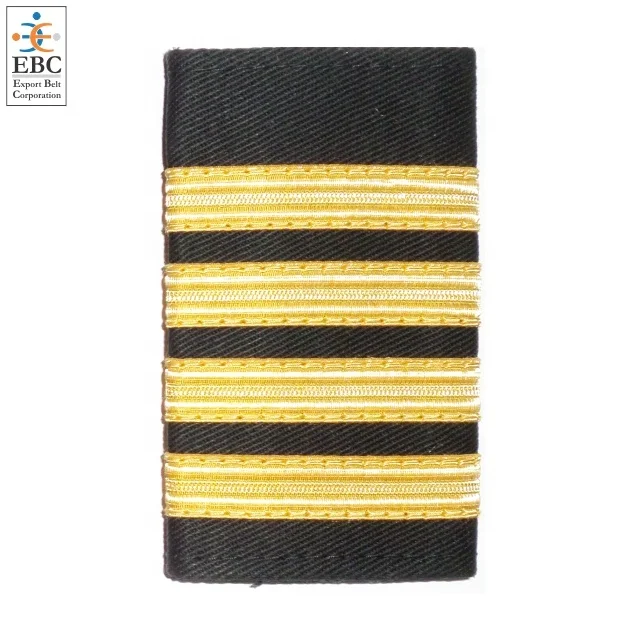 OEM Gold Bar Epaulet for Pilot Sliders Shoulder Boards Wholesale Pilot Style Shoulder Boards Epaulets 1/2/3/4 Silver Bars