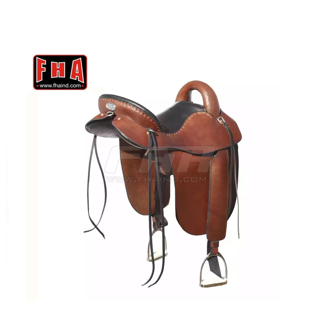 Horse Riding Saddle  Full Set Horseback Riding Accessories Full Leather Saddle