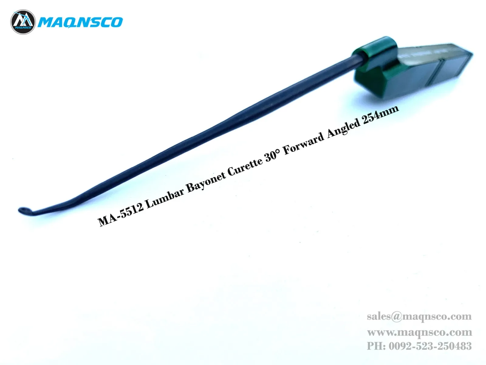 Ретрактор Kocher Langenbeck 30X10 neuro для позвоночника с черным керамическим стоп-отражением во время операции