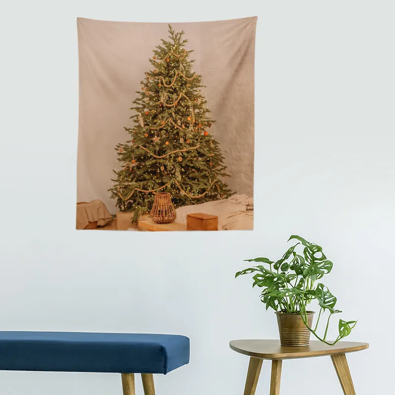 130x150 New Year holiday pictures hanging Christmas tree tapestry