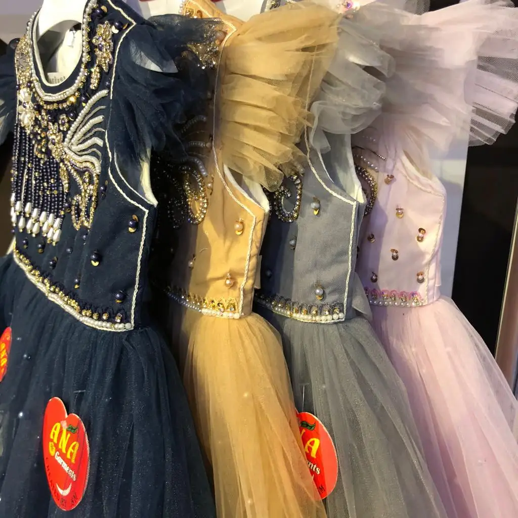 Hand Work Party work dress kids choice butterfly fancy design party wear dress