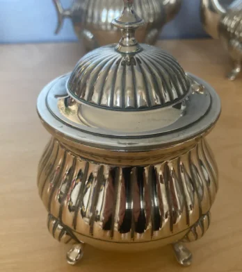 Винтажный EPNS золотой Латунный Чай Кофе Кава набор с 4 горшками Блестящий Золотой для сервировки подарков наборы на свадьбу фирменный домашний декор