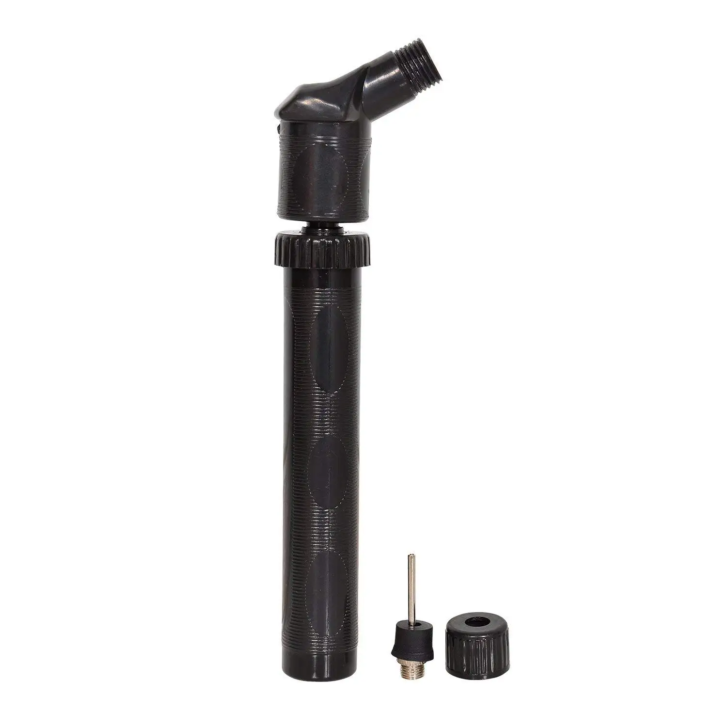 Воздушный насос двойного действия для футбола, насос для мяча двойного действия (черный цвет), насос для волейбола/футбола/баскетбола, черный с иглой