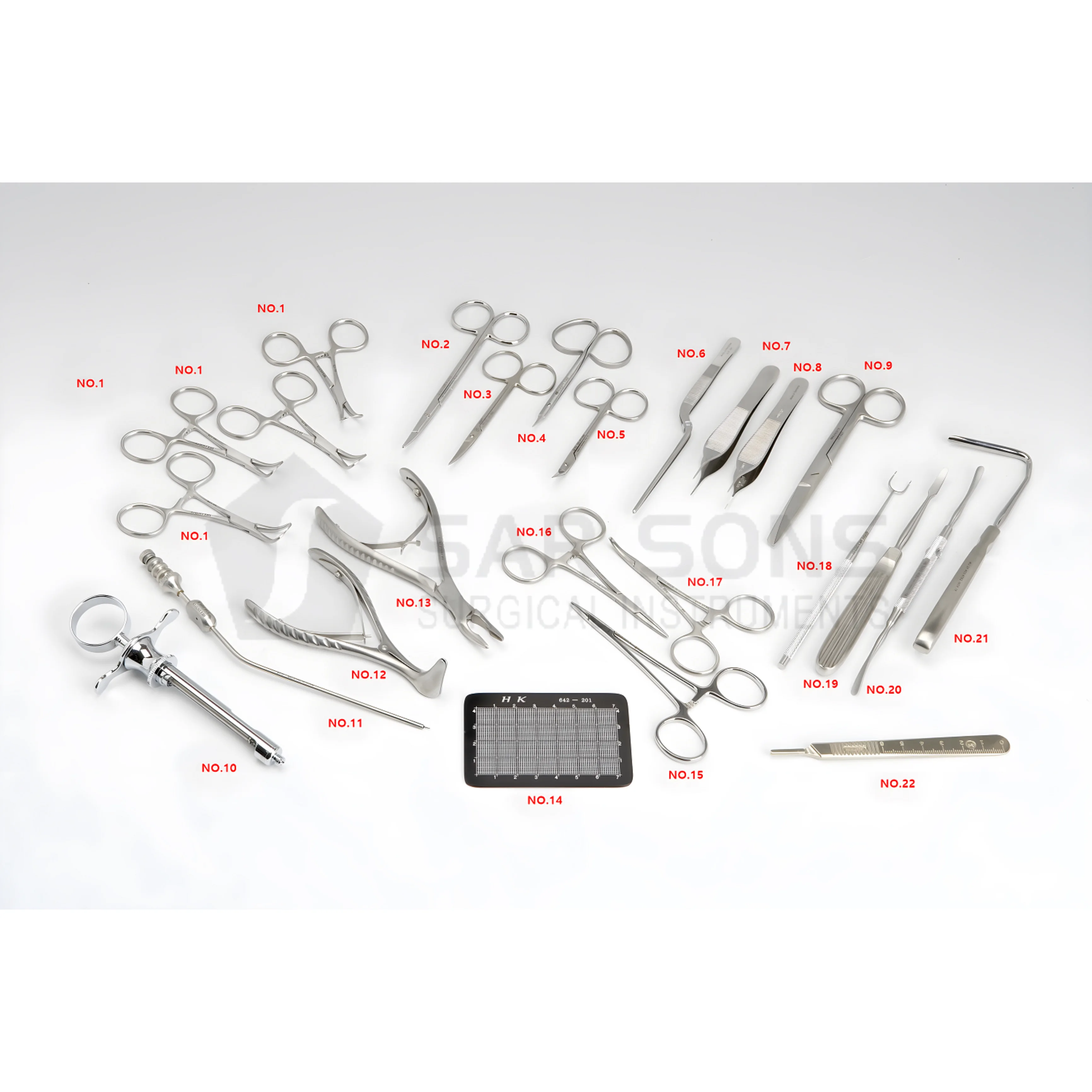 Набор инструментов для увеличения и хирургии, набор инструментов для пластиковой хирургии, набор из 22 шт.