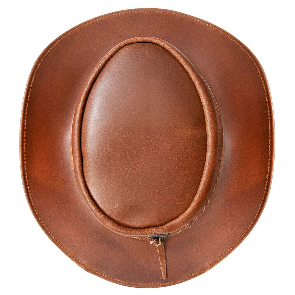 New 2020 Western Style Cowboy Outback Real Leather Bush Hat In Bulk Production OEM/ODM