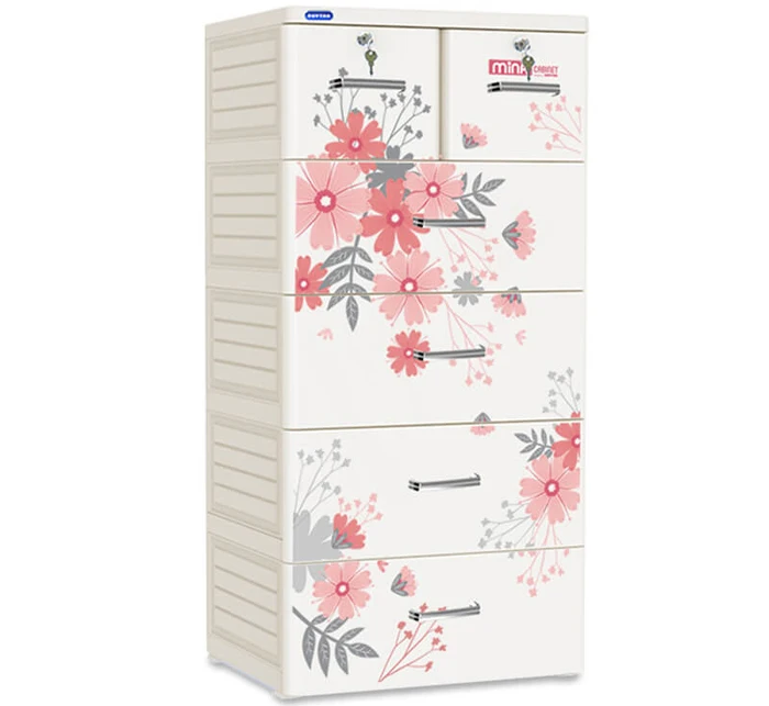 Quality Manufacturer Duy Tan mina Plastic Cabinets/ Plastic Storage Cabinet 5 layer 6 drawer Made in Viet Nam