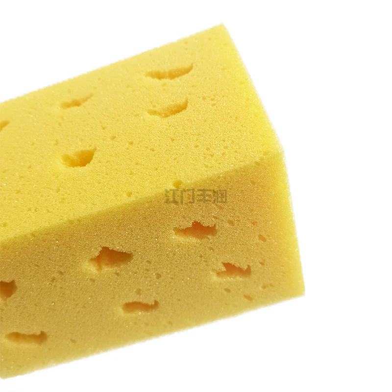 Hot selling multi-purpose car wash sponge soft yellow car polish sponge  cleaning sponge