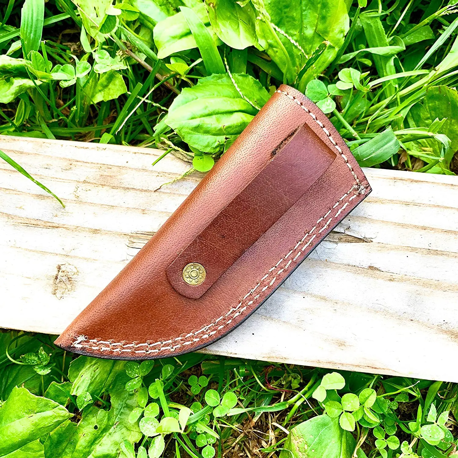 Custom Camping hunting knife pouch case horizontal knife sheath with button closed outdoor accessories