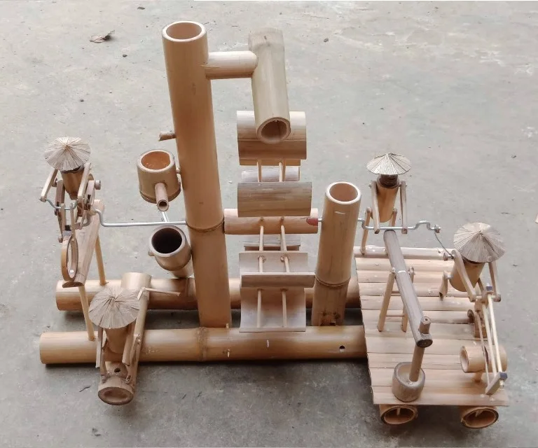 BAMBOO WATER WHEEL BAMBOO TUBE BAMBOO PUMP FOUNTAIN