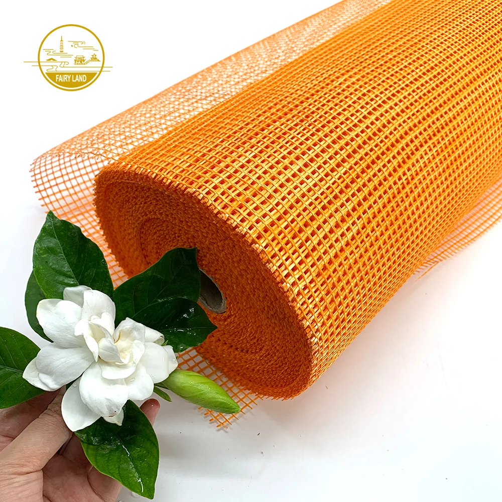 XIANJING Factory Heat Insulation 10*10 Mesh With Orange Color Fiberglass Mesh With Grid