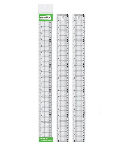 Transparent 50cm Office School Clear And Accurate Numbers Drawing Ruler FO-SR03