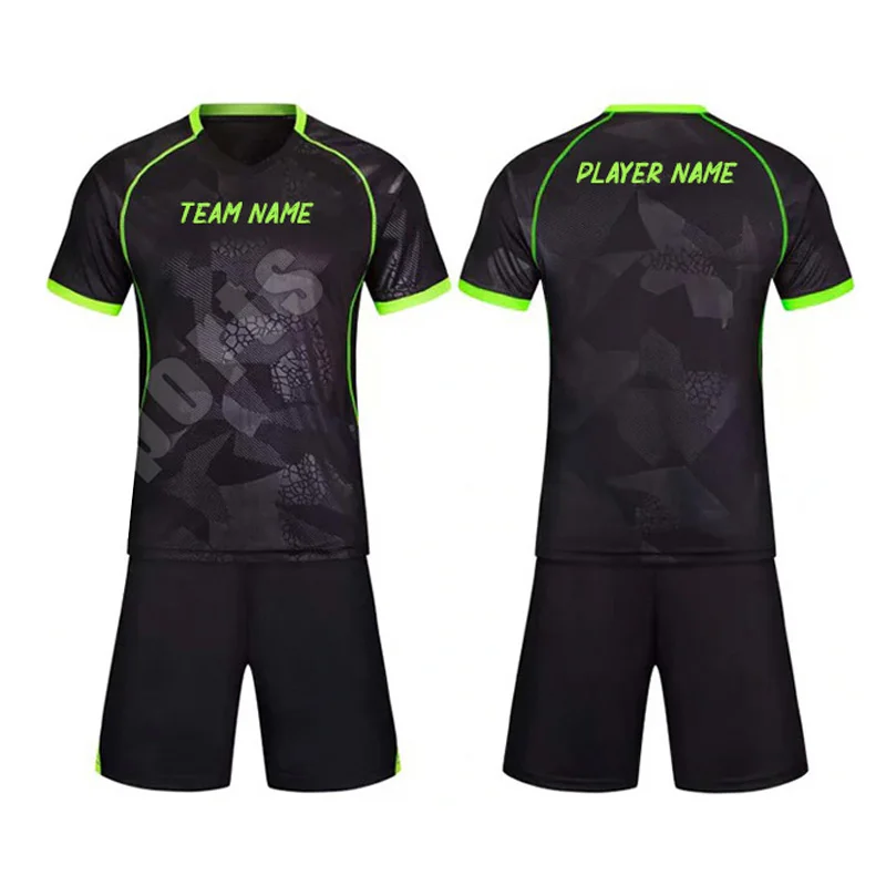 
OEM Wholesale team sports uniform Adult Kids Soccer Tracksuit Jersey Kids Football Jerseys Set Unisex Soccer Clothes Sets 