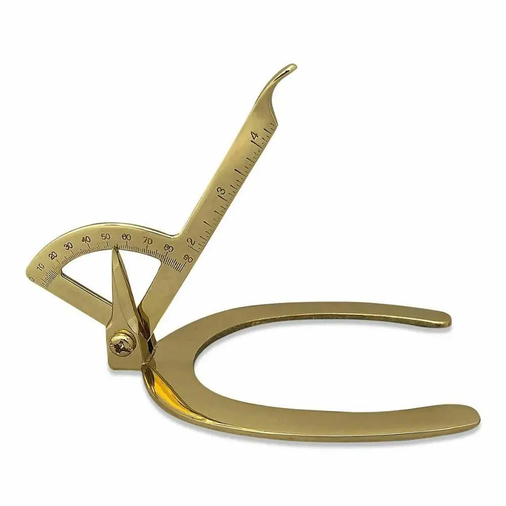 Farrier Brass Equine Horse Hoof Gauge Leveller - For Correct Hoof Angle Length