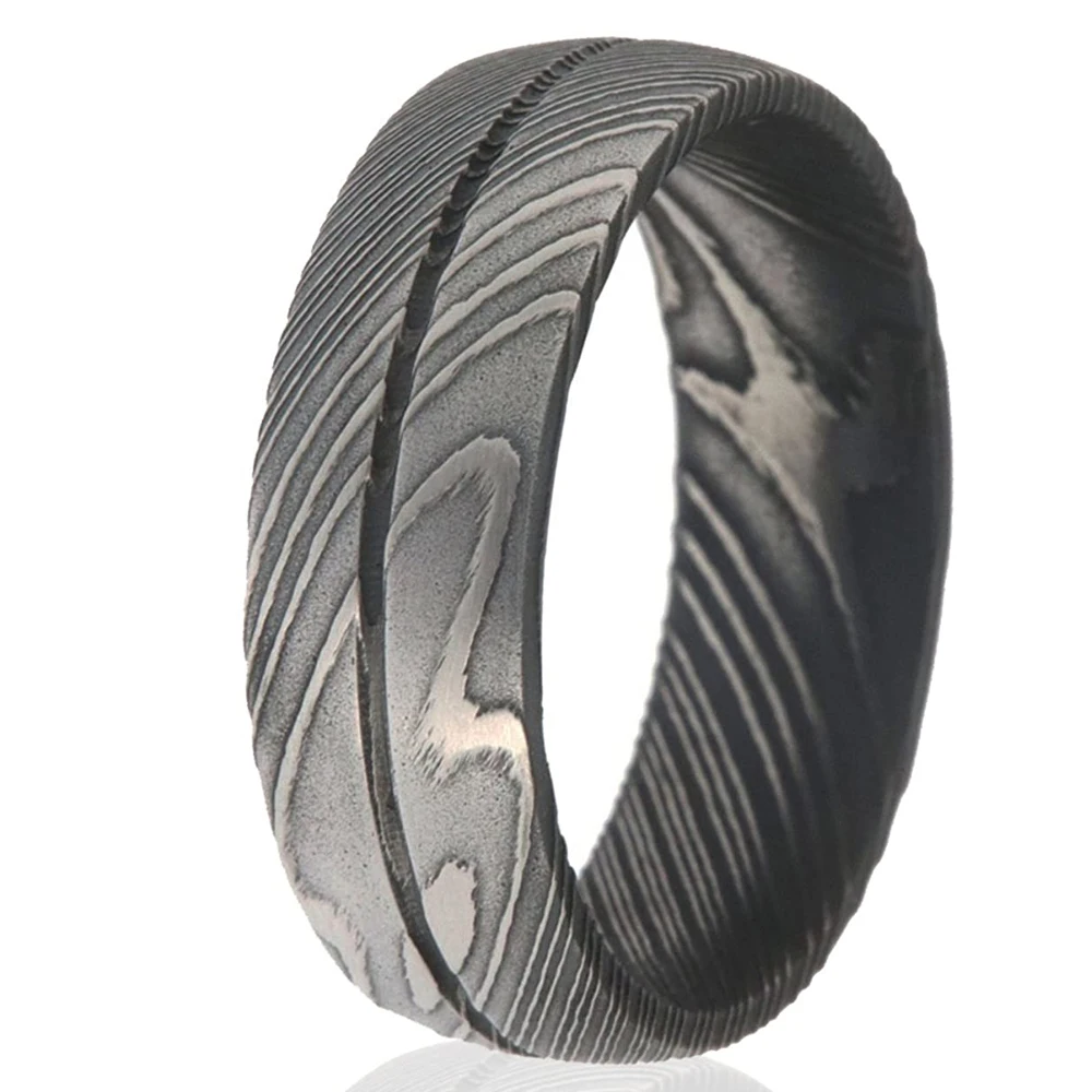Wholesale Cheap Price Damascus Steel Rings For Men | New Design Comfortable Damascus Steel Rings
