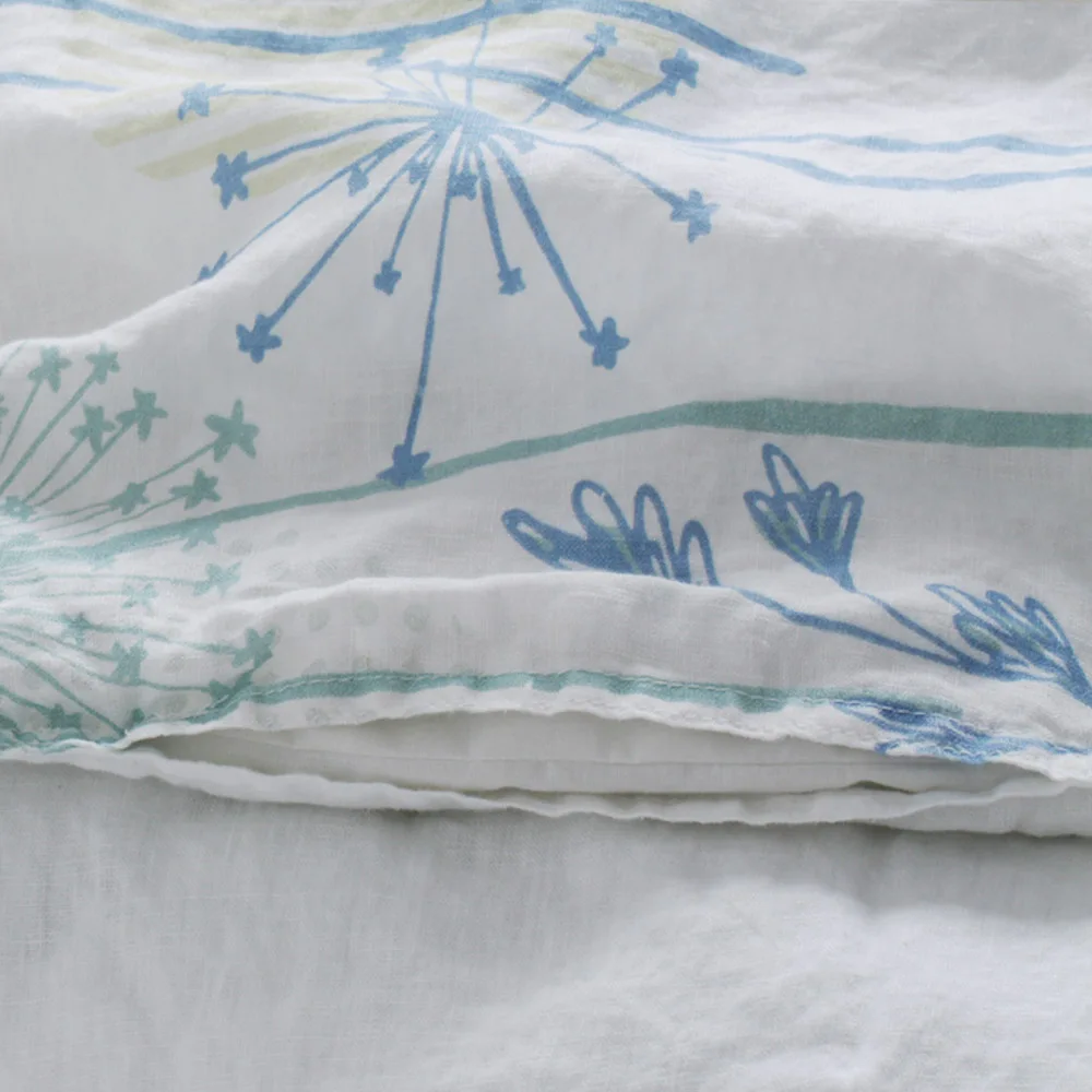 Wildflower reactive printed 100% flax linen bedspread Bedding Premium Ultra bed sets zmozon supplier factory