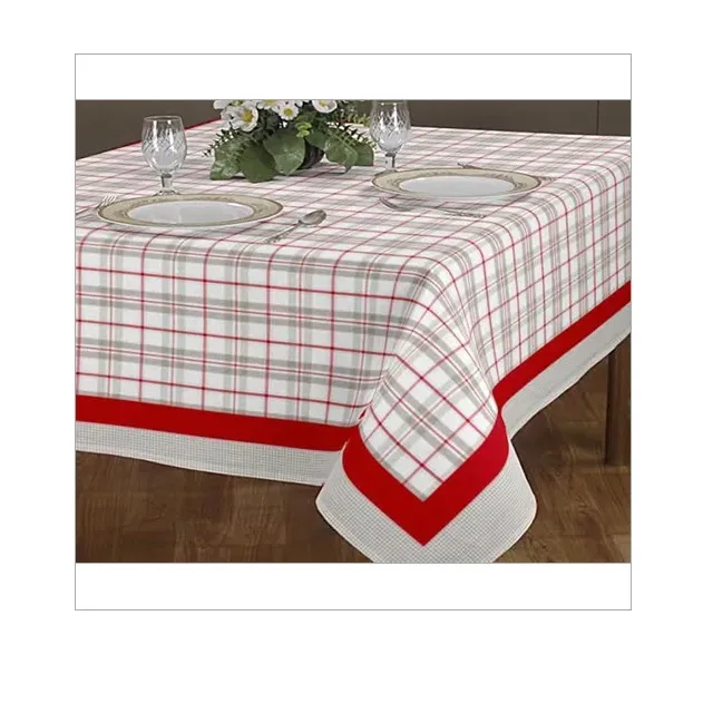 100% Cotton Custom Print Design Square Table Cloth Customized Party Table Linen India Top Selling Products High-Quality Reusable