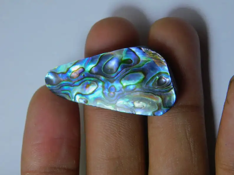 Hot Selling Smooth Pear Cut Large Loose Gemstone Abalone Shell Flat Back Cabochons For Making Jewelry Quartz Stone Bulk Sale OEM