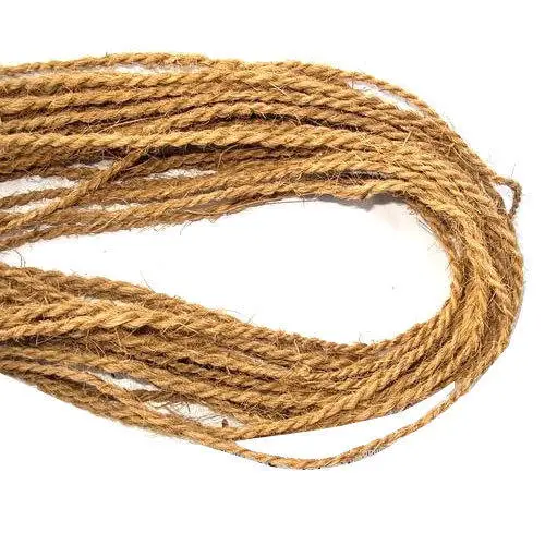  Кокосовое волокно кокосовое кокосовые натуральные скрученные веревки 2PLY 4PLY диаметр 16-18