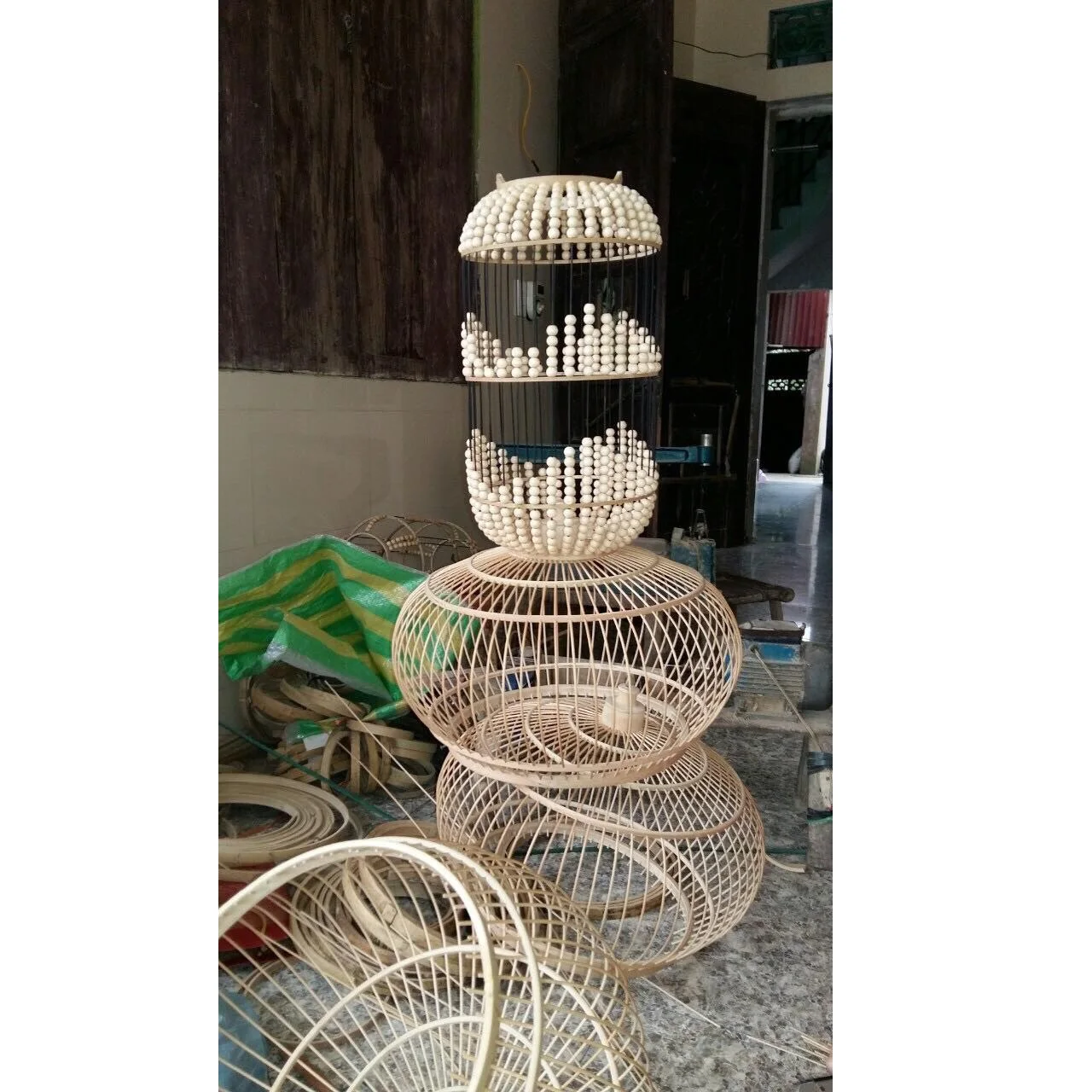 80 (lm/w) Lamp Luminous Efficiency Warm White Emitting Color Bamboo Lamp Wicker Rattan Export From Vietnam