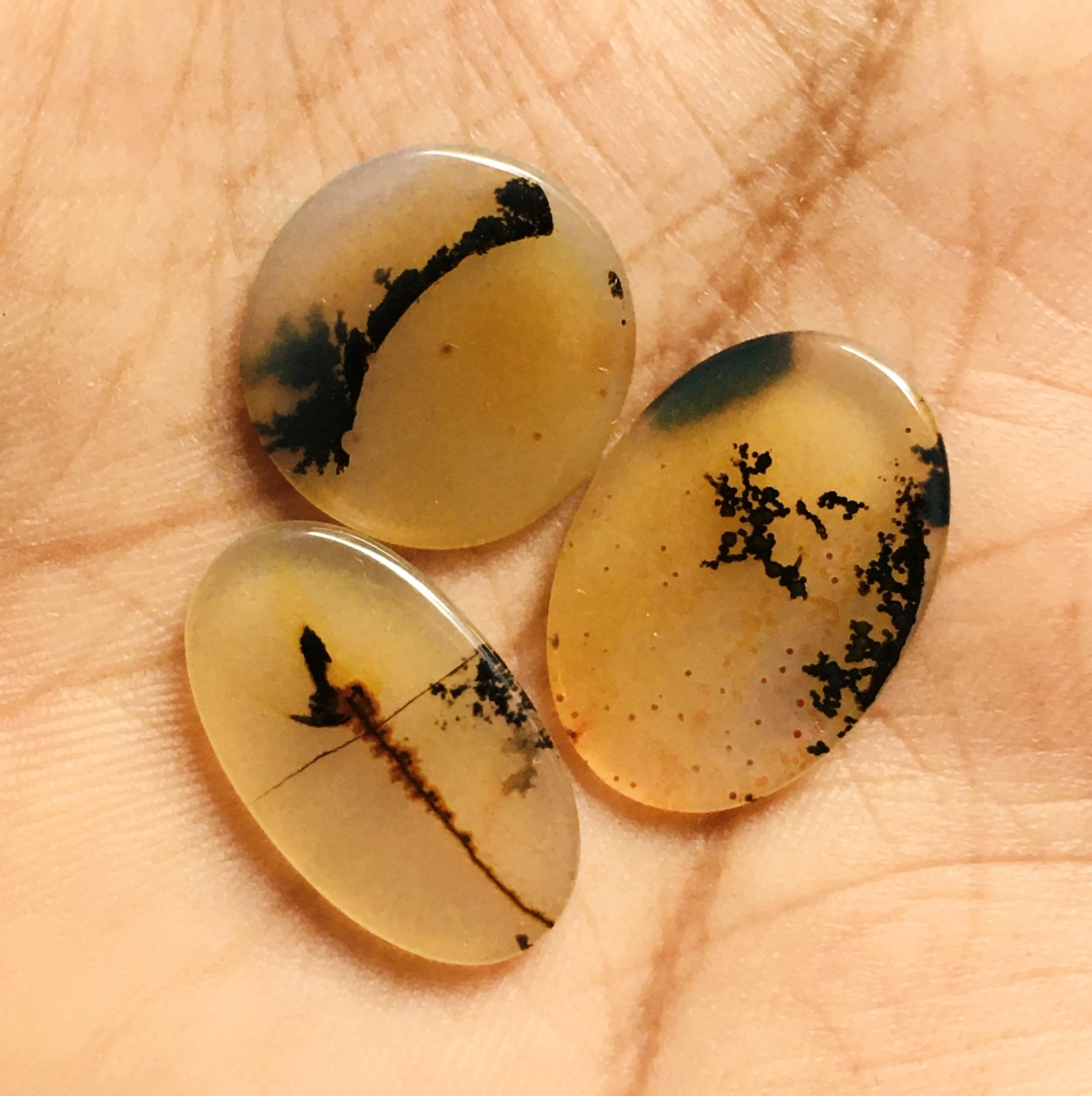 Natural Scenic Dendrite Agate Oval shape hand polished cabochon loose gemstone making jewelry pendant/ring wholesale price