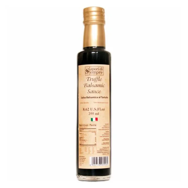 
#DELIKATESSE Top Quality Made in Italy |Truffle Balsamic Vinegar Sauce | Truffle Condiment - Seasoning 255ml 