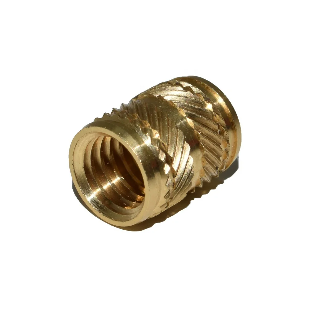Factory Direct Rubber Nut Brass Threaded Knurling Insert & Threaded Brass Inserts M10 for Plastic Molding