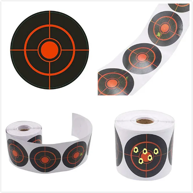 Домашняя мишень 3 дюйма x 250 шт./рулон, реактивные наклейки для брызг, самоклеящиеся